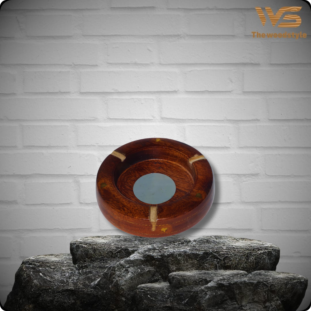 Wooden Cigarette Ash Tray
