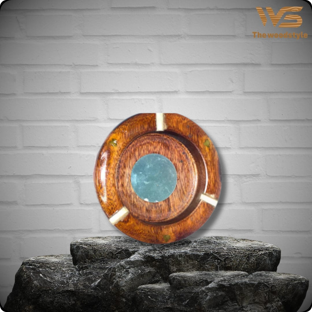 Wooden Cigarette Ash Tray